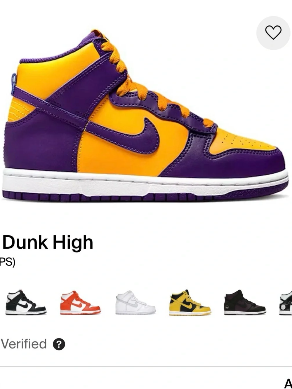 Nike Dunk High Purple & Gold High-Top Sneakers